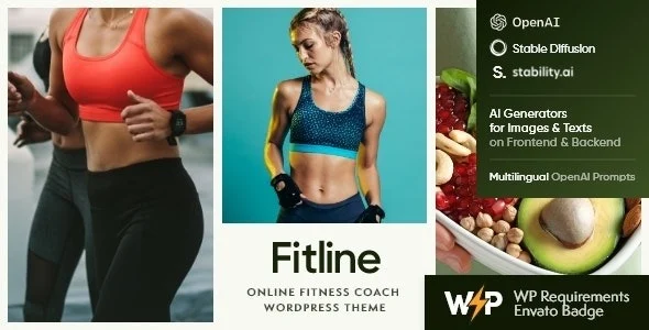 FitLine — Online Fitness Coach WordPress Theme Nulled