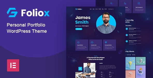 Foliox Personal Portfolio WordPress Theme