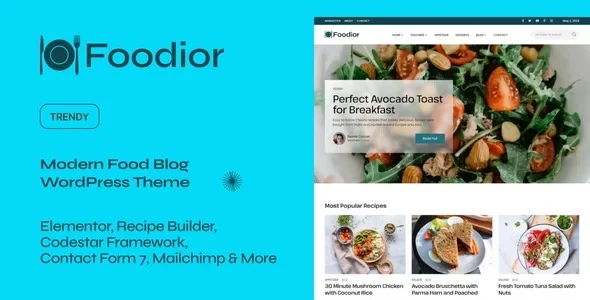 Foodior Personal Food Blog WordPress Theme