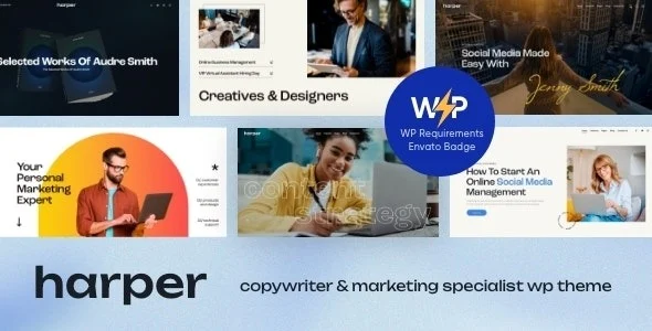 Harper Copywriter & Marketing Specialist WordPress Theme