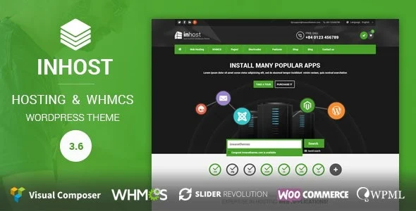 InHost WHMCS Integration WordPress Theme