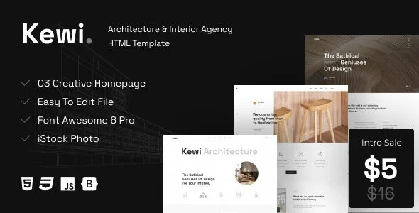Kewi Architecture and Interior Agency WordPress Theme