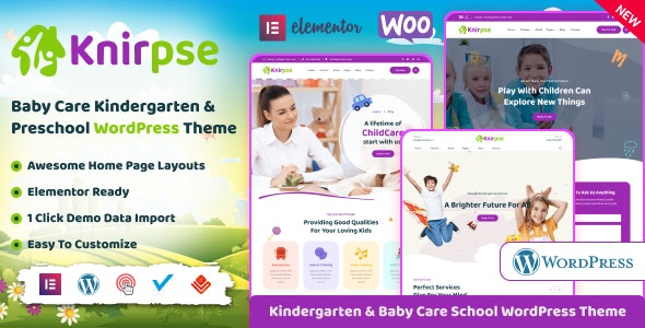 Knirpse Kindergarten and Baby Care WordPress Theme