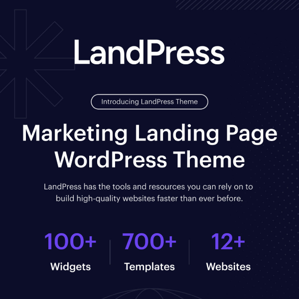 LandPress Marketing Landing Page Elementor WordPress Theme