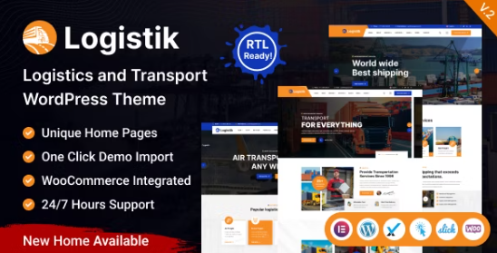 Logistik Transport and Logistics WordPress Theme