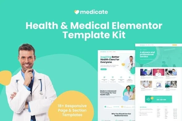 Medicate Health and Medical Elementor Template Kit