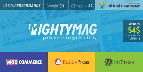 MightyMag Magazine, Shop, Community WP Theme