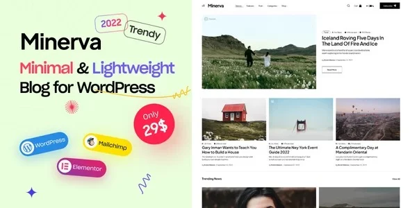 Minerva Modern Blog WordPress Theme