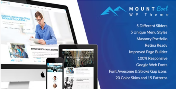 MountCool -Single Page Portfolio WordPress Theme