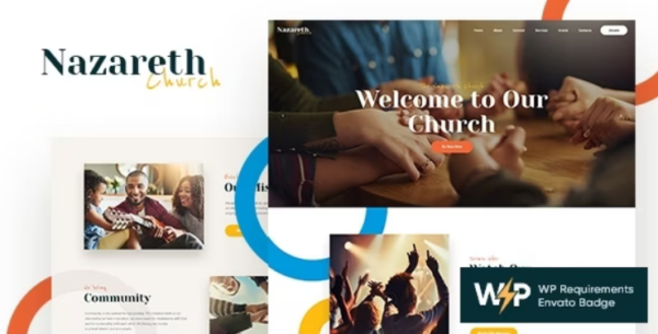Nazareth Church Religion WordPress Theme Free Download 600x305 1