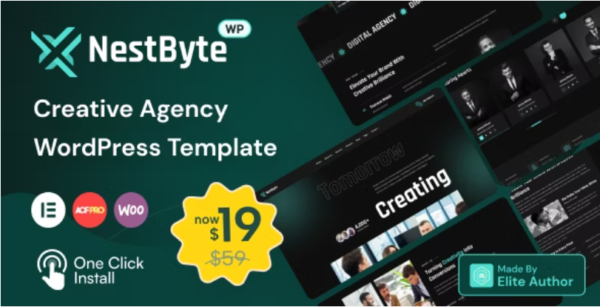 Nestbyte -Creative Agency and Startup WordPress Theme