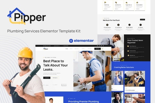 Pipper Plumbing Services Elementor Template Kit
