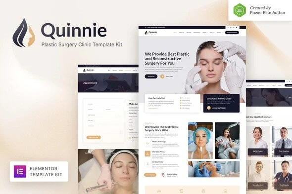 Quinnie Plastic Surgery Clinic Elementor Template Kit