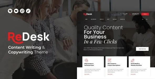 ReDesk Content Writing and Copywriting Theme