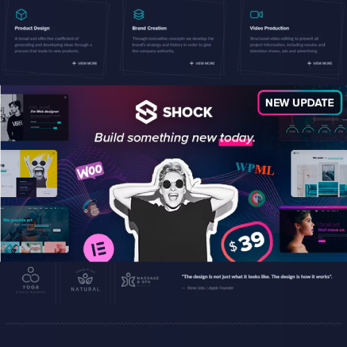 Shock Agency and Portfolio WordPress Theme