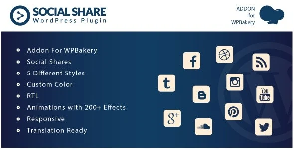 Social Share Addons for WPBakery Page Builder WordPress Plugin Nulled
