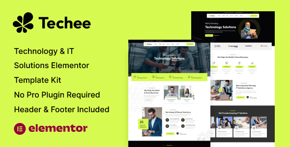 Techee Technology and IT Solutions Elementor Template Kit
