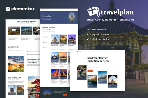 Travelplan Tour and Travel Agency Elementor Template Kits