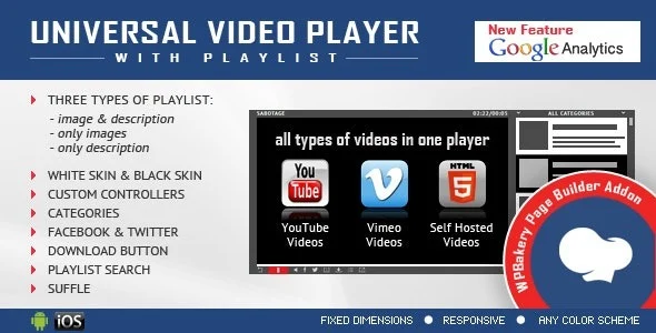 Universal Video Player for WPBakery Page Builder Nulled