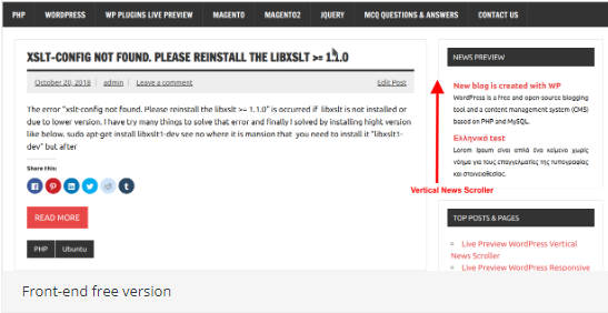 Vertical News Scroller Pro