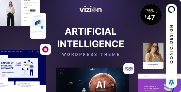 Vizion Artificial Intelligence AI WordPress Theme