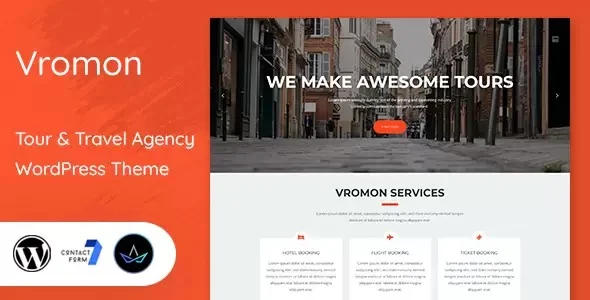 Vromon Nulled Tour Travel Agency WordPress Theme Free Download