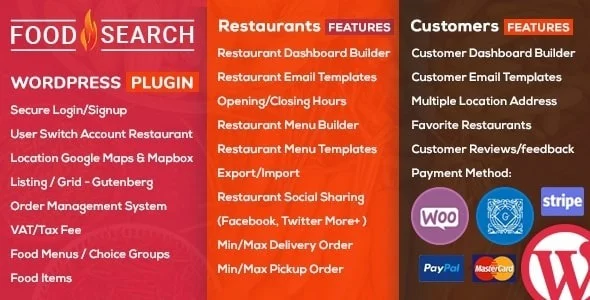 WP Food Search - Single and Multi Restaurant Menu and Food Ordering Plugin