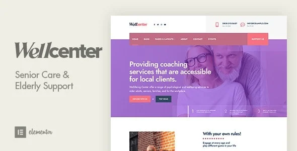 Wellcenter Senior Care & Support WordPress Theme