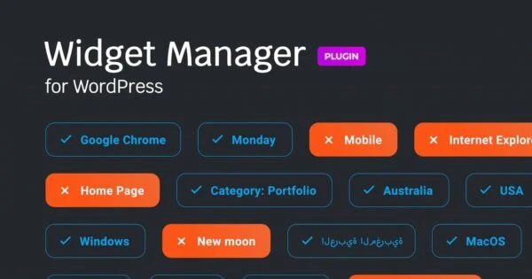 Widget Manager - WordPress Widgets Management System