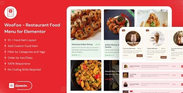 WooFoo Restaurant Food Menu for Elementor