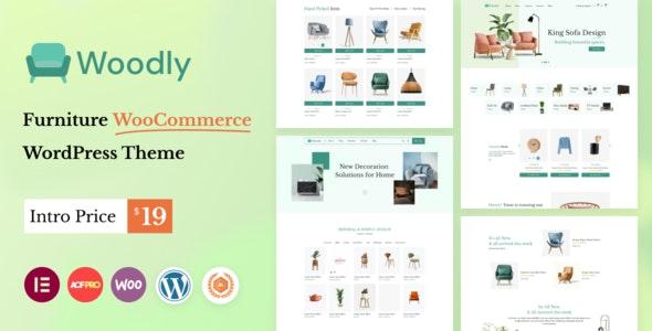 Woodly Animated Furniture WooCommerce Theme