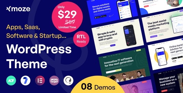 Xmoze Saas Software Startup WordPress