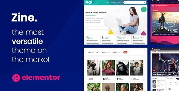 Zine Website Builder WordPress Elementor Theme Nulled