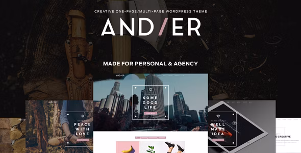 Andier Responsive One and Multi Page Portfolio Theme