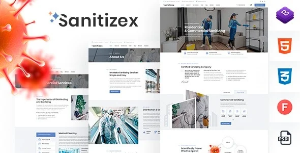 sanitizex sanitizing and cleaning services wordpress theme