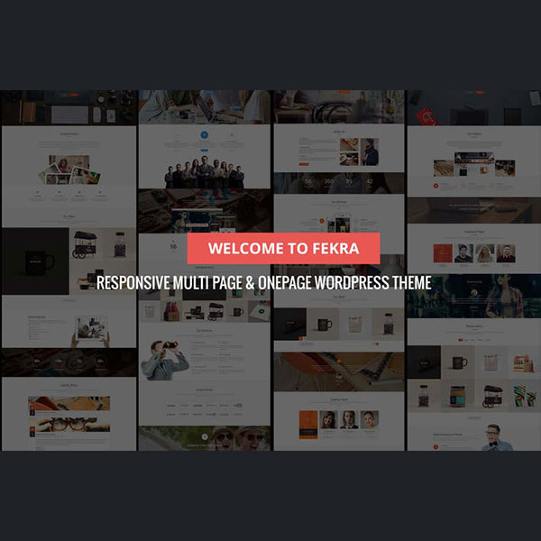 Fekra – Multi Page One Page WordPress Theme