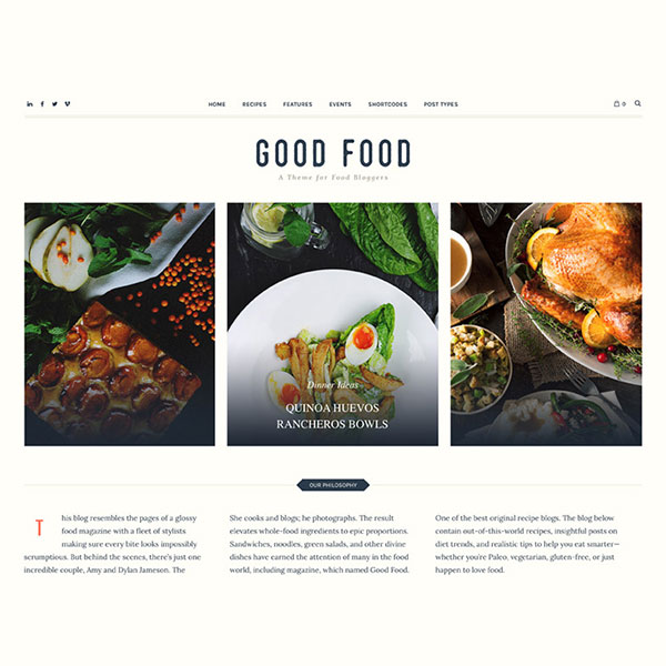 Good Food – Recipe Magazine & Food Blogging Theme