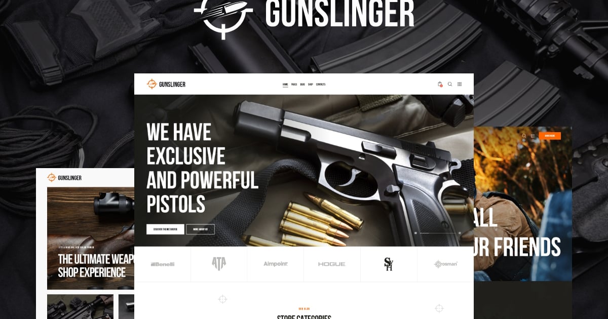 Gunslinger – Gun Store & Hunting WordPress Theme