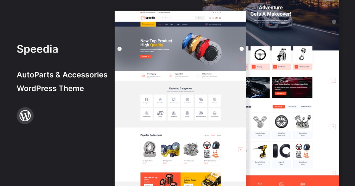 Speedia – AutoParts & Accessories WordPress Theme
