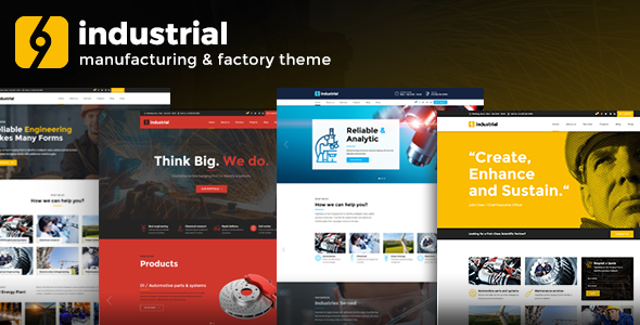 Industrial Corporate, Industry & Factory WordPress Theme